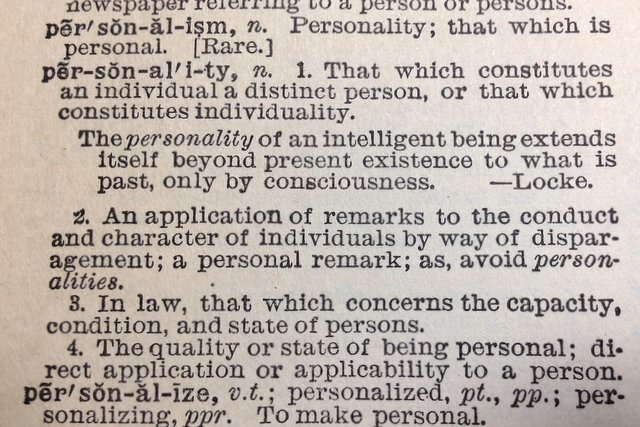 definition of personality (1936)